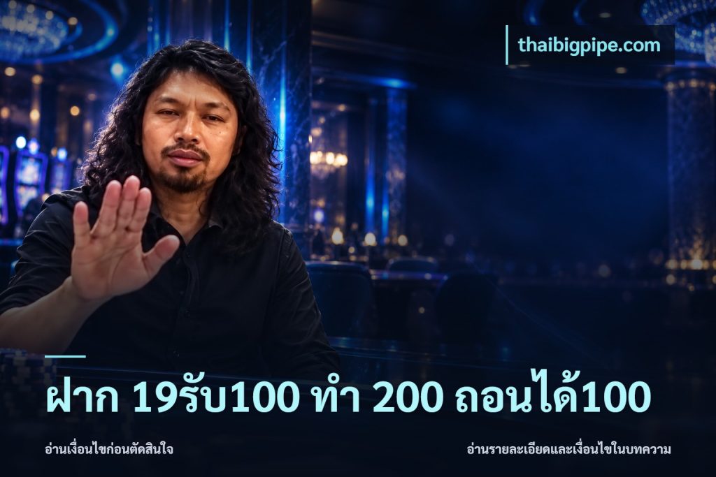 ฝาก 19รับ100 ทำ 200 ถอนได้100