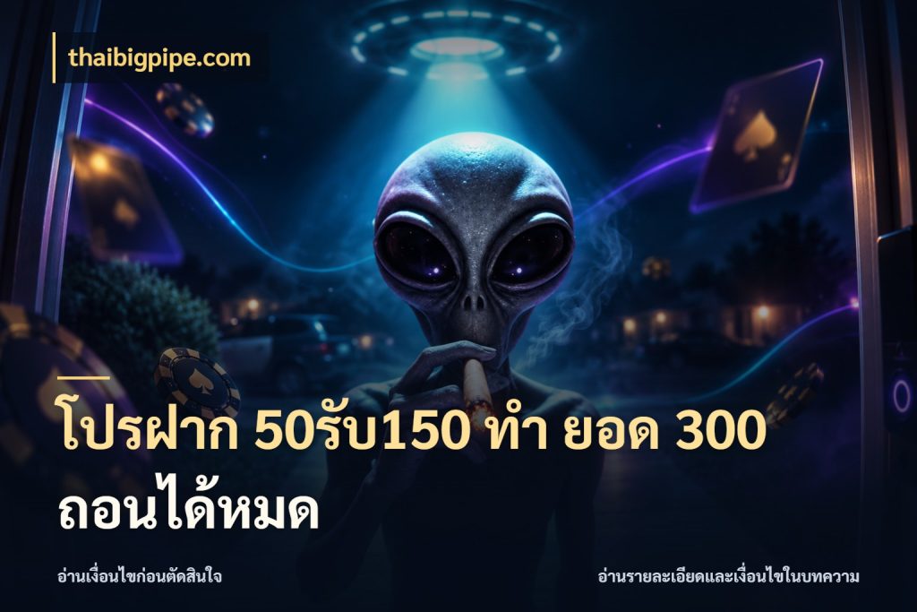 โปรฝาก 50รับ150 ทํา ยอด 300 ถอนได้หมด