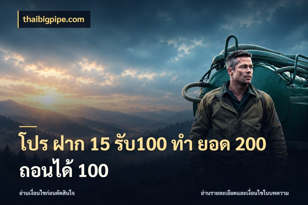 โปร ฝาก 15 รับ100 ทํา ยอด 200 ถอนได้ 100