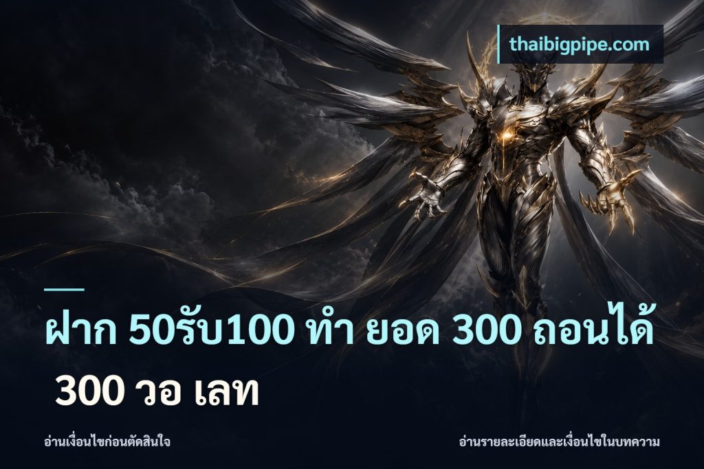 ฝาก 50รับ100 ทํา ยอด 300 ถอนได้ 300 วอ เลท