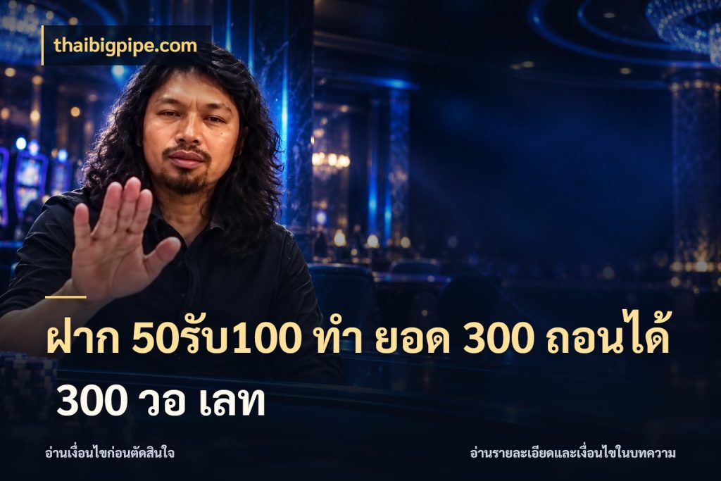 ฝาก 50รับ100 ทํา ยอด 300 ถอนได้ 300 วอ เลท