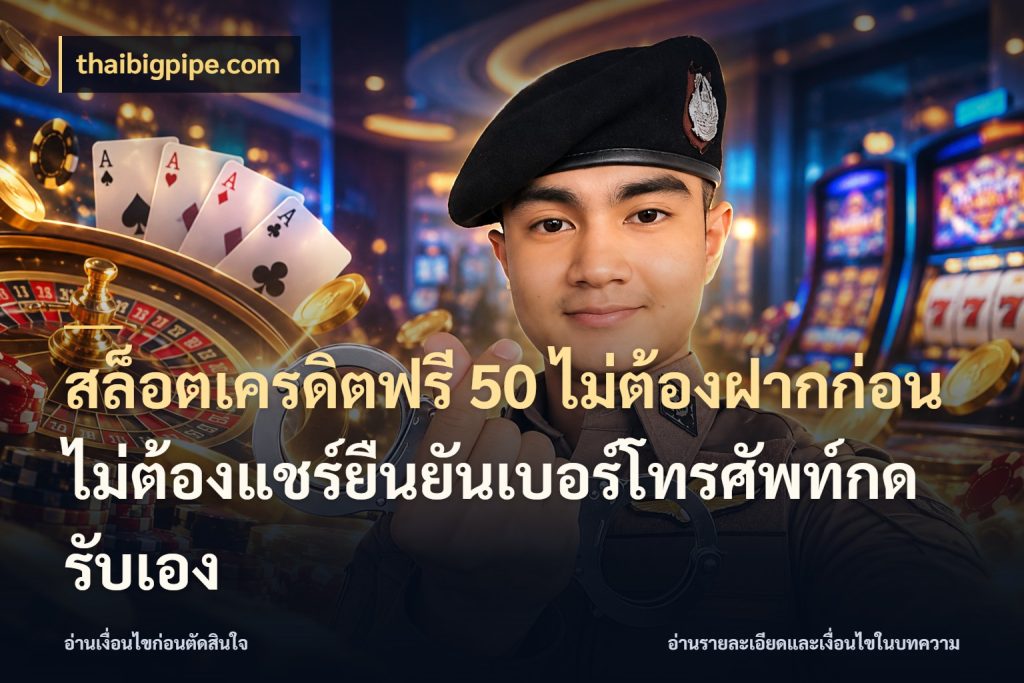 สล็อตเครดิตฟรี 50 ไม่ต้องฝากก่อนไม่ต้องแชร์ยืนยันเบอร์โทรศัพท์กดรับเอง