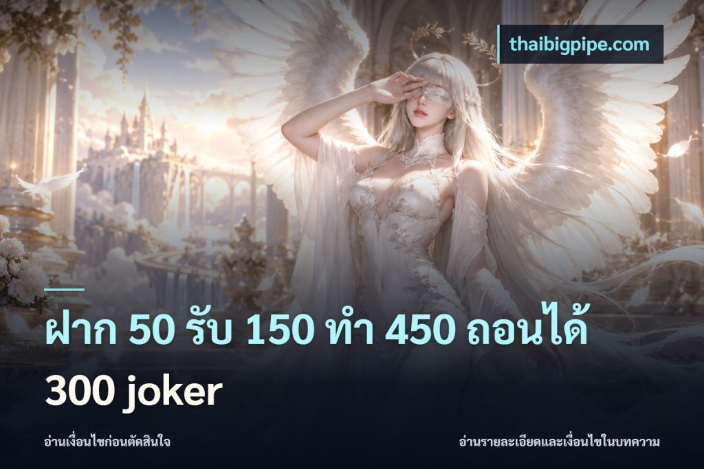 ฝาก 50 รับ 150 ทํา 450 ถอนได้ 300 joker
