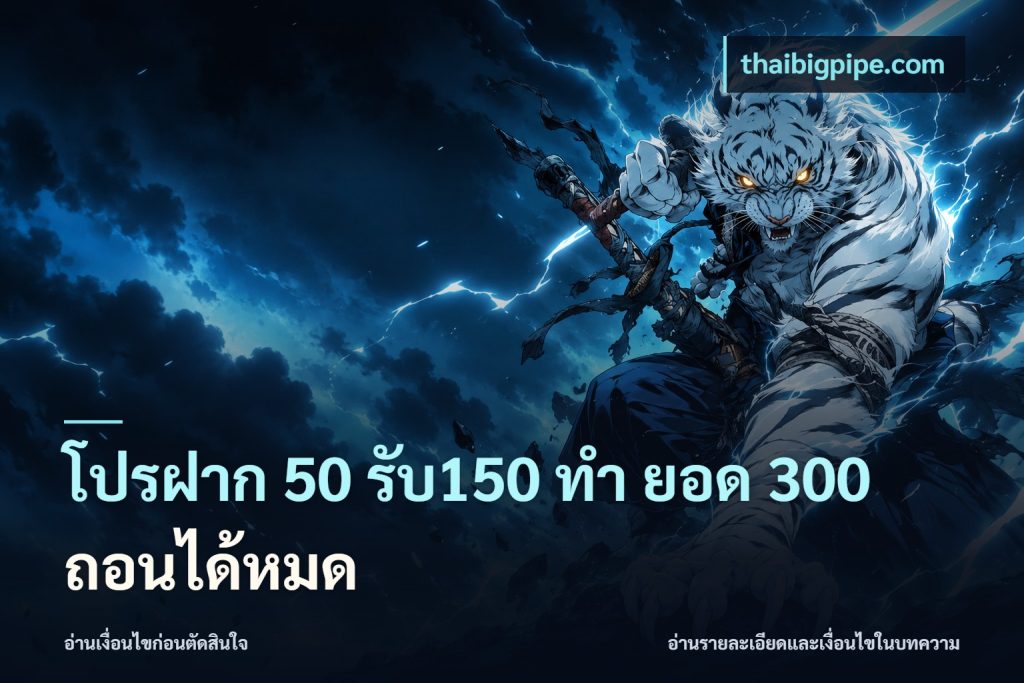 โปรฝาก 50 รับ150 ทํา ยอด 300 ถอนได้หมด