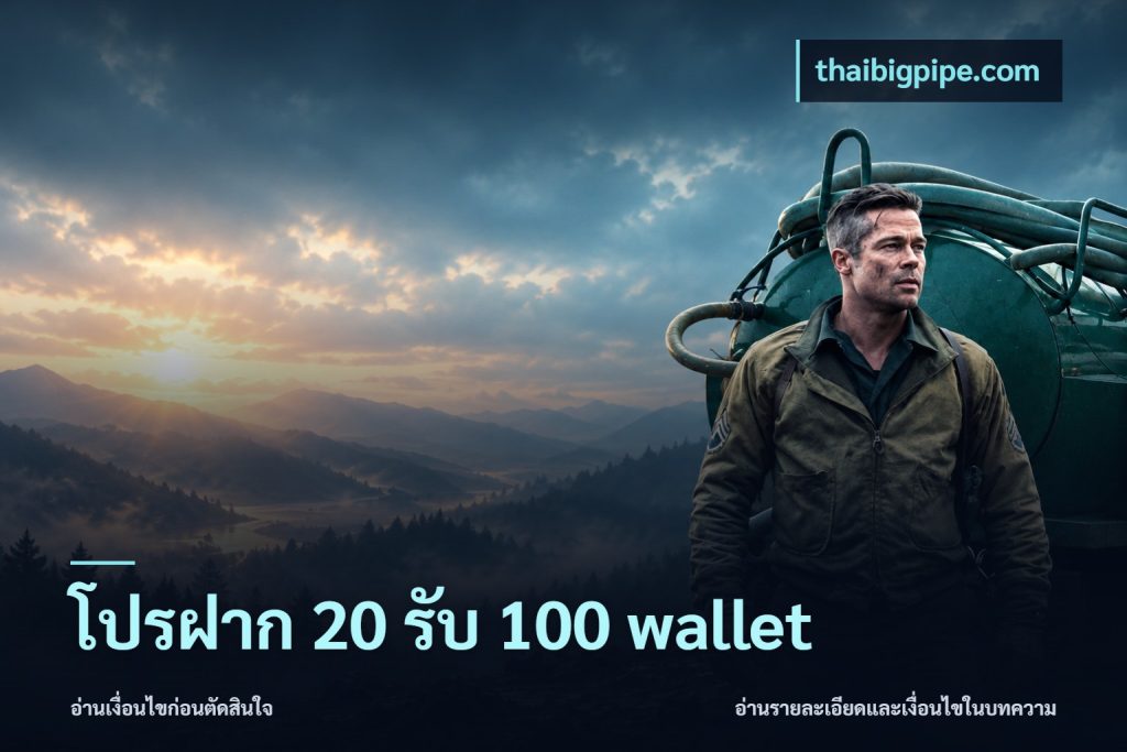 โปรฝาก 20 รับ 100 wallet