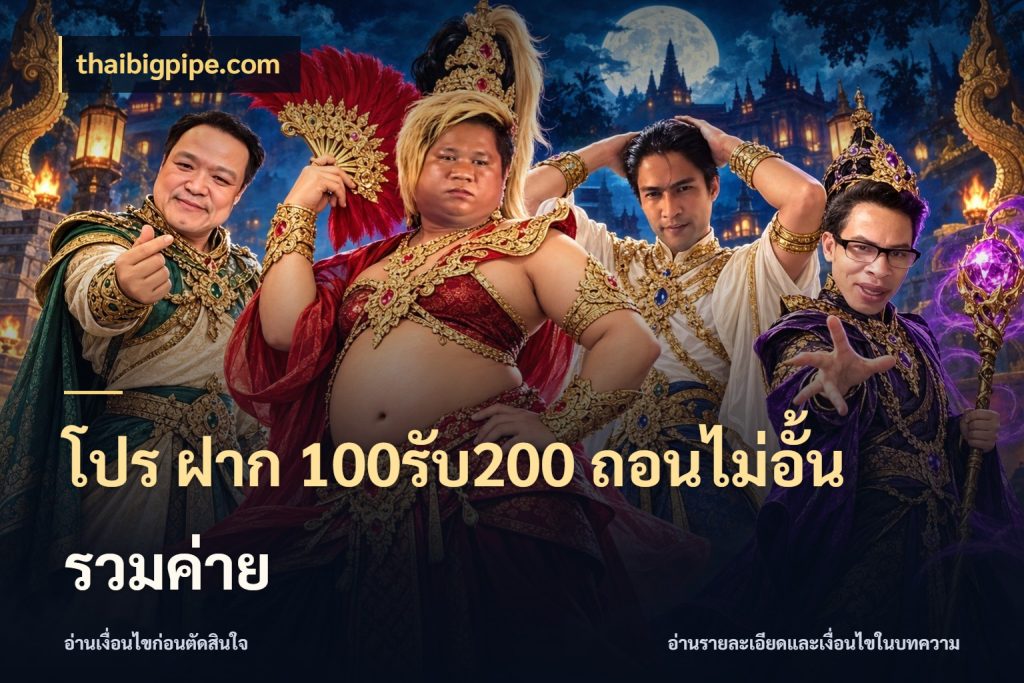 โปร ฝาก 100รับ200 ถอนไม่อั้น รวมค่าย