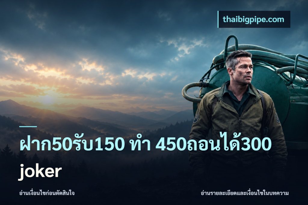 ฝาก50รับ150 ทํา 450ถอนได้300 joker