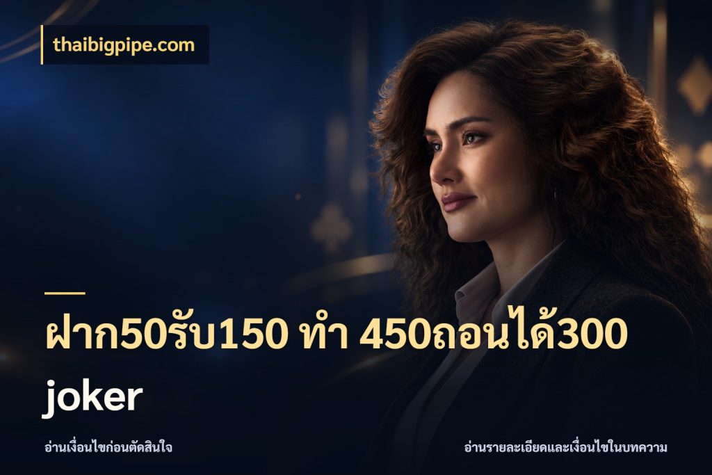 ฝาก50รับ150 ทํา 450ถอนได้300 joker