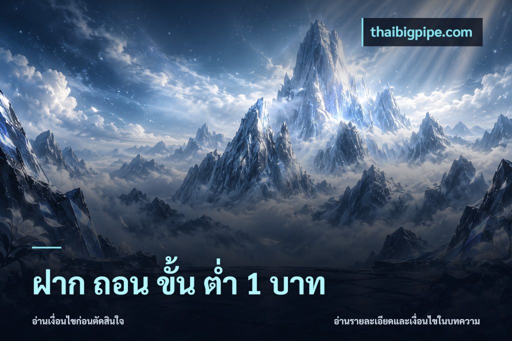ฝาก ถอน ขั้น ต่ำ 1 บาท