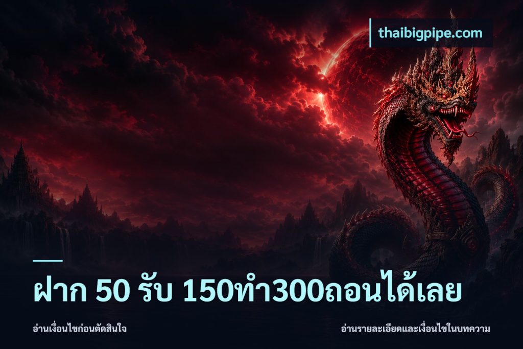 ฝาก 50 รับ 150ทำ300ถอนได้เลย