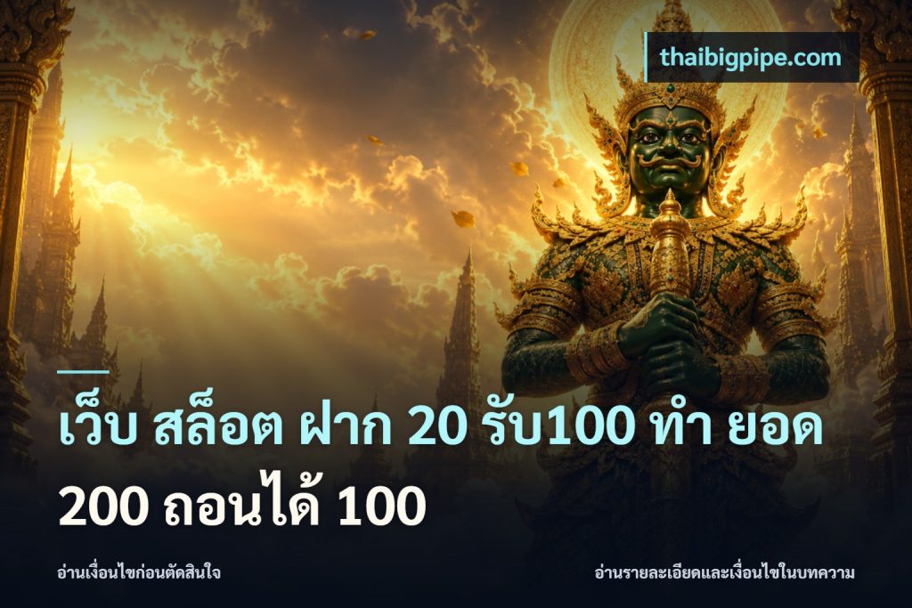 เว็บ สล็อต ฝาก 20 รับ100 ทํา ยอด 200 ถอนได้ 100