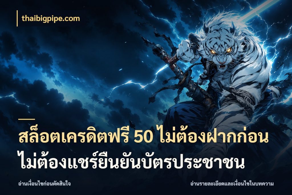 สล็อตเครดิตฟรี 50 ไม่ต้องฝากก่อนไม่ต้องแชร์ยืนยันบัตรประชาชน