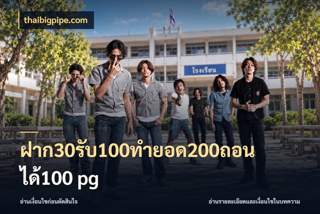 ฝาก30รับ100ทํายอด200ถอนได้100 pg