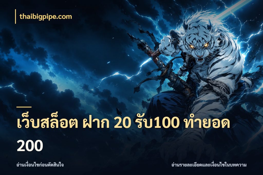 เว็บสล็อต ฝาก 20 รับ100 ทำยอด 200