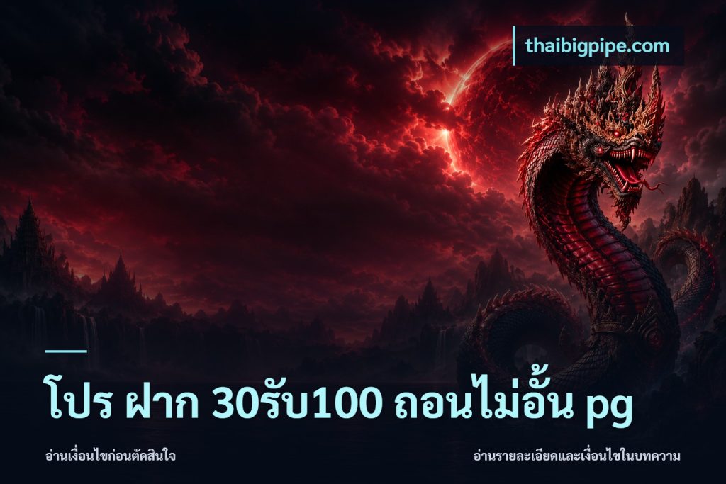 โปร ฝาก 30รับ100 ถอนไม่อั้น pg