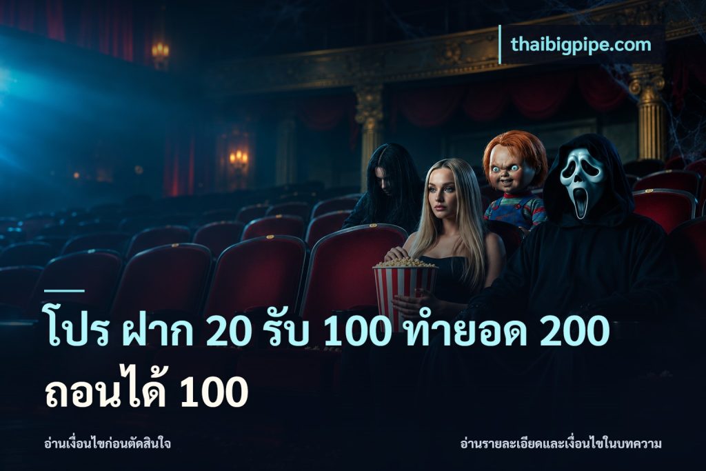 โปร ฝาก 20 รับ 100 ทำยอด 200 ถอนได้ 100