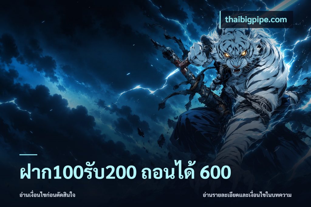ฝาก100รับ200 ถอนได้ 600