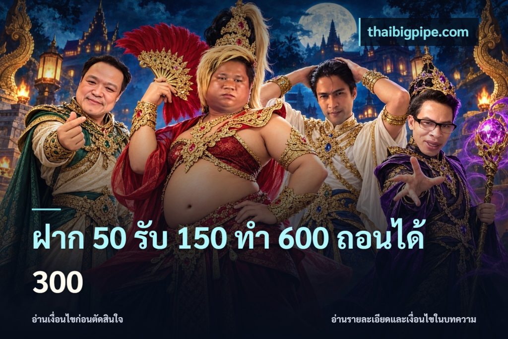 ฝาก 50 รับ 150 ทํา 600 ถอนได้ 300
