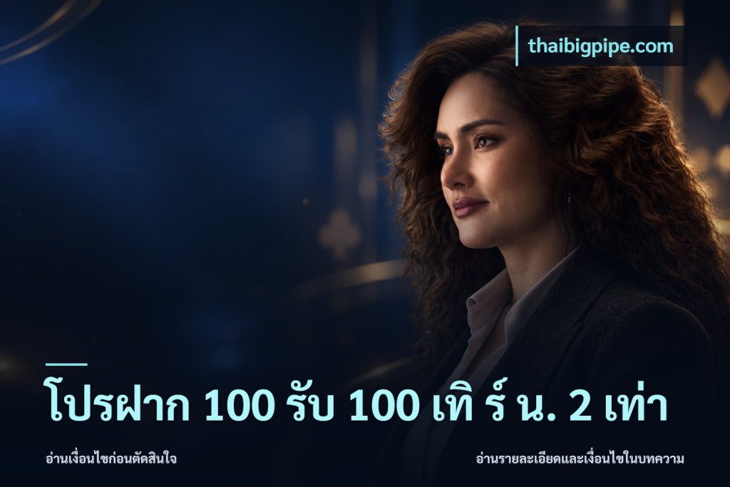 โปรฝาก 100 รับ 100 เทิ ร์ น. 2 เท่า