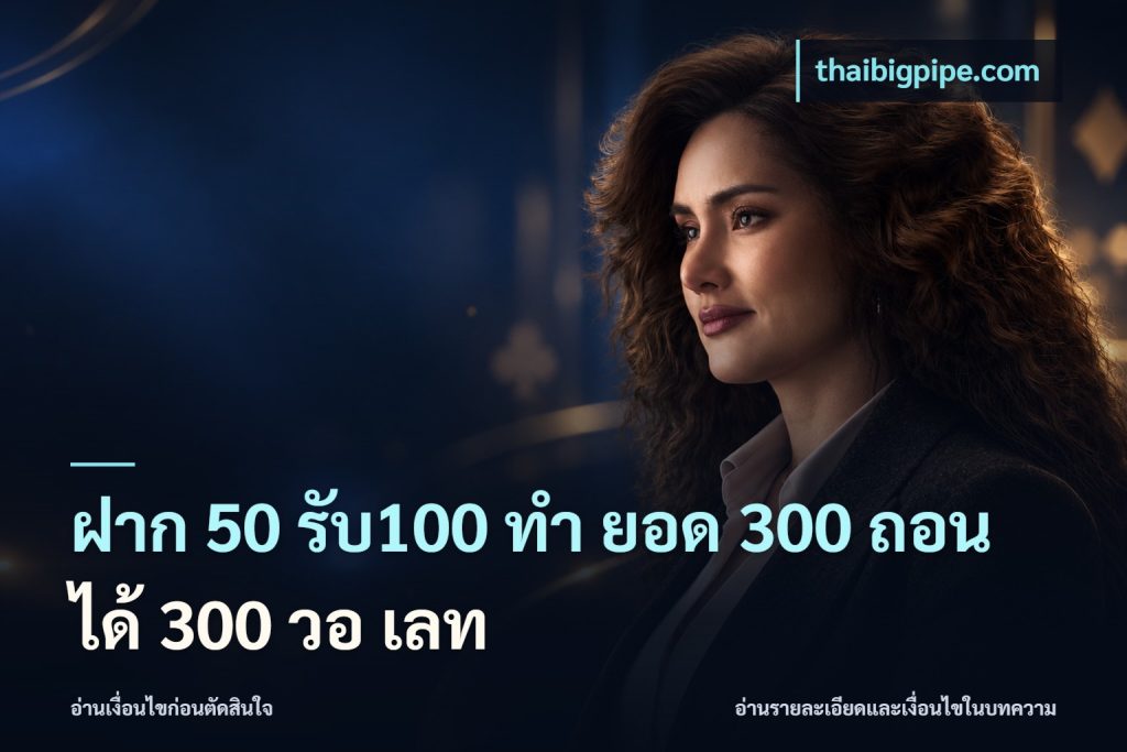 ฝาก 50 รับ100 ทํา ยอด 300 ถอนได้ 300 วอ เลท