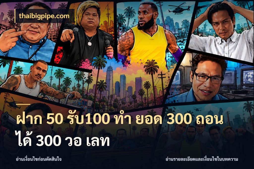 ฝาก 50 รับ100 ทํา ยอด 300 ถอนได้ 300 วอ เลท
