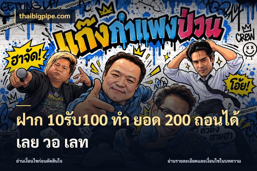 ฝาก 10รับ100 ทํา ยอด 200 ถอนได้เลย วอ เลท