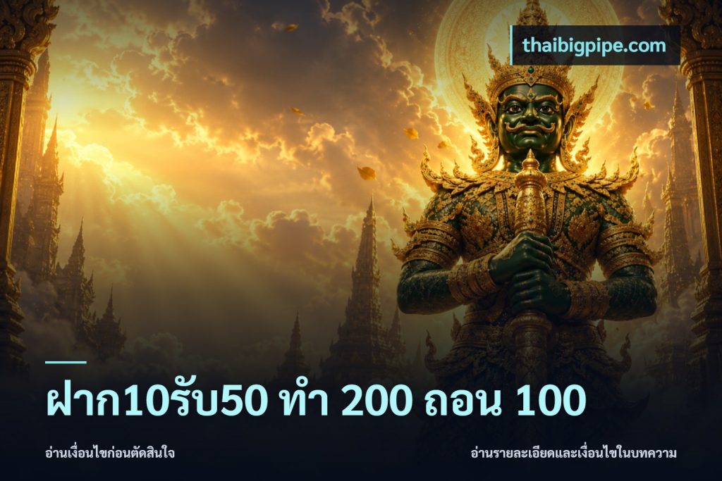 ฝาก10รับ50 ทํา 200 ถอน 100