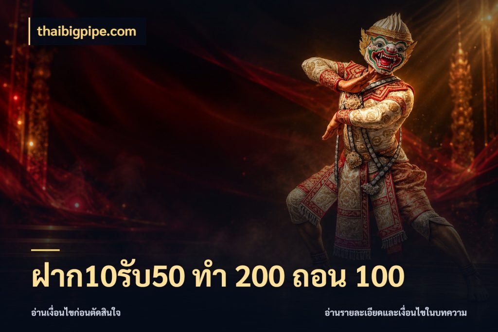 ฝาก10รับ50 ทํา 200 ถอน 100