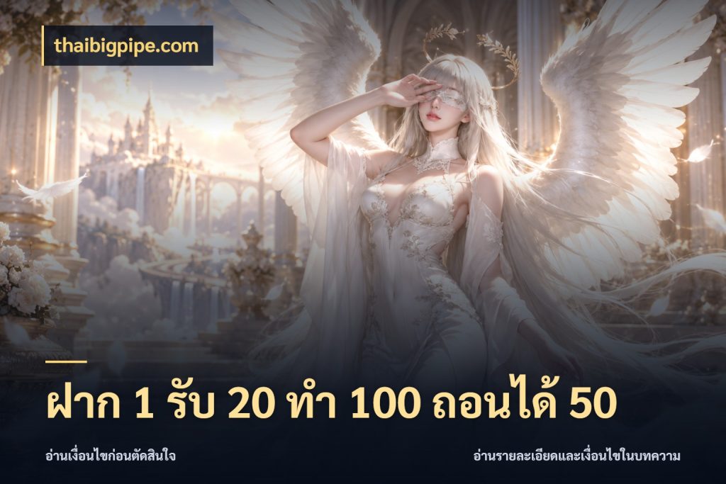 ฝาก 1 รับ 20 ทำ 100 ถอนได้ 50