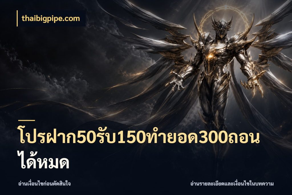 โปรฝาก50รับ150ทํายอด300ถอนได้หมด