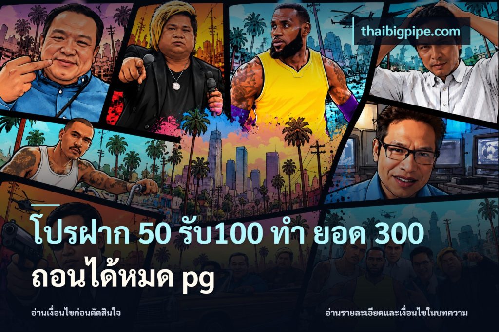 โปรฝาก 50 รับ100 ทํา ยอด 300 ถอนได้หมด pg