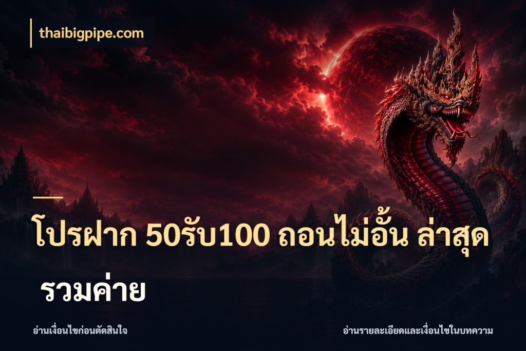 โปรฝาก 50รับ100 ถอนไม่อั้น ล่าสุด รวมค่าย