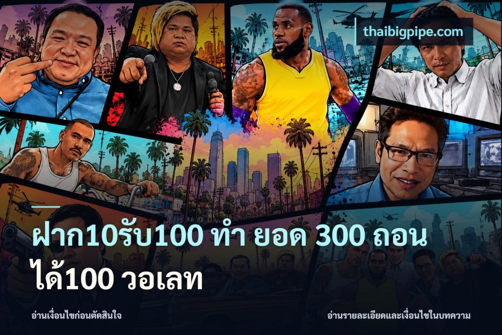 ฝาก10รับ100 ทํา ยอด 300 ถอนได้100 วอเลท
