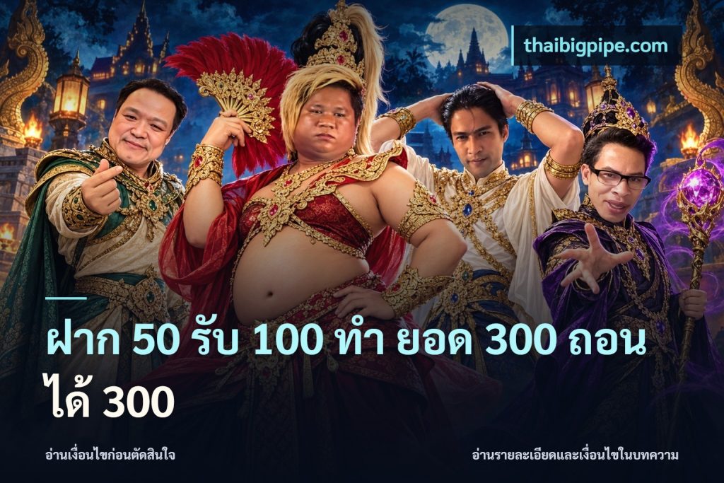 ฝาก 50 รับ 100 ทํา ยอด 300 ถอนได้ 300