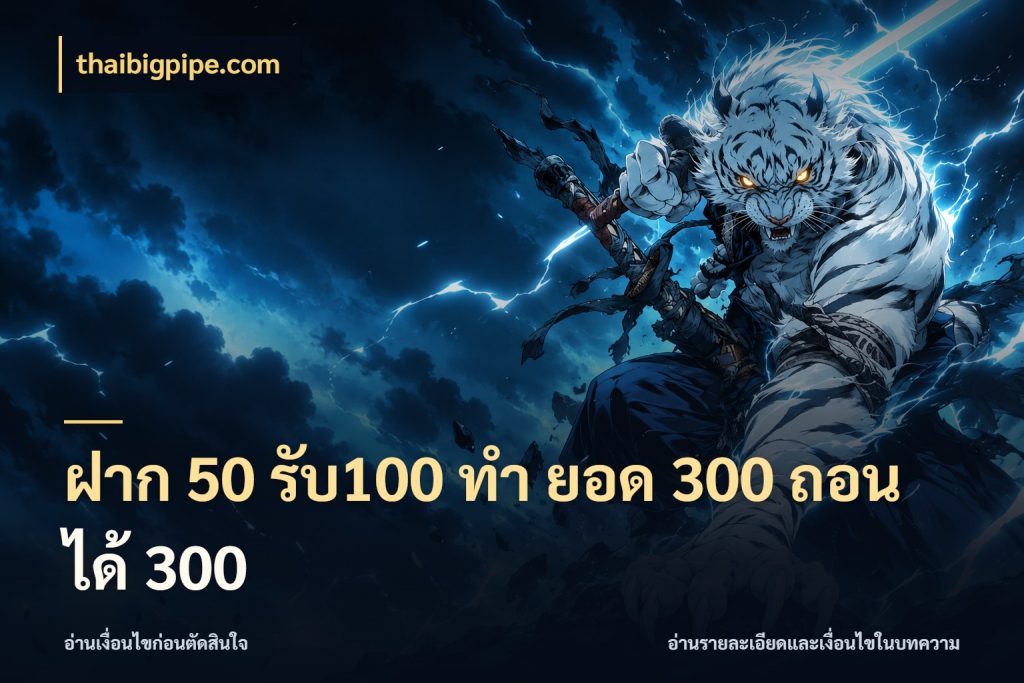 ฝาก 50 รับ100 ทํา ยอด 300 ถอนได้ 300