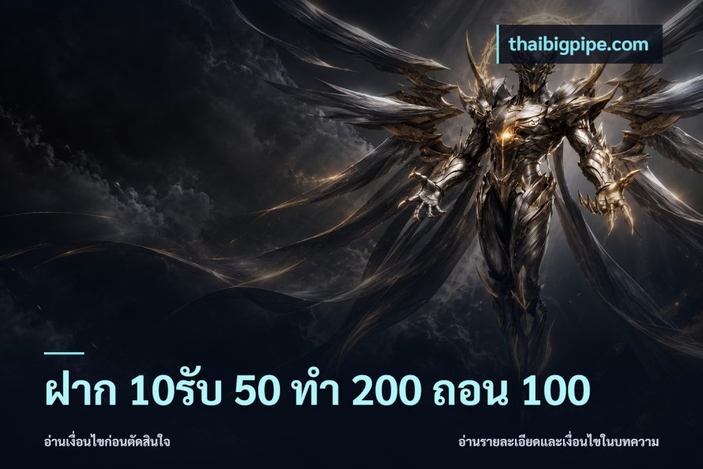 ฝาก 10รับ 50 ทํา 200 ถอน 100