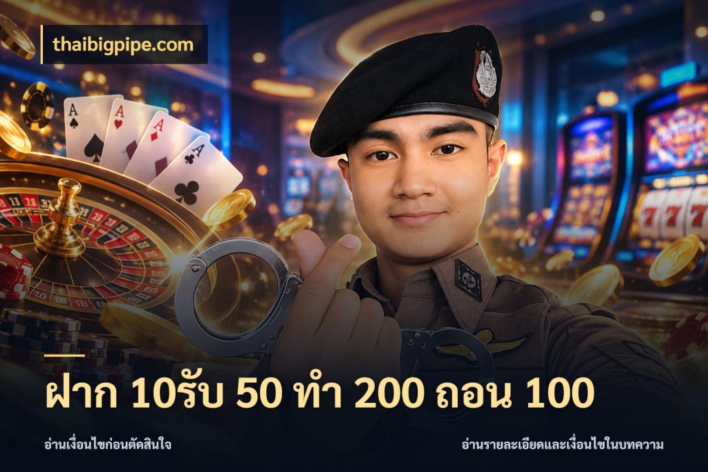 ฝาก 10รับ 50 ทํา 200 ถอน 100