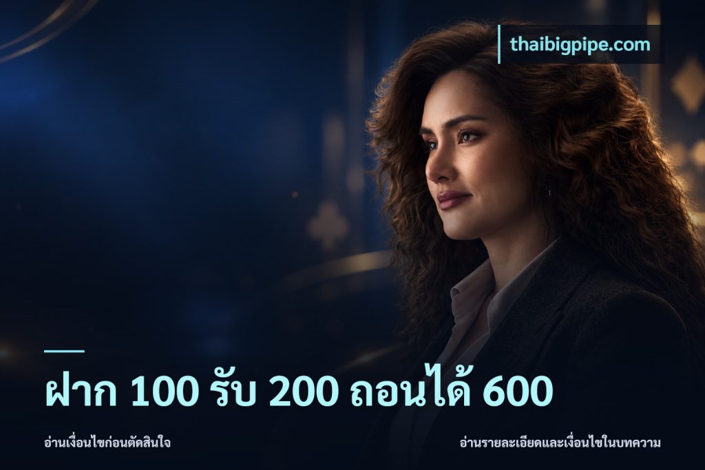ฝาก 100 รับ 200 ถอนได้ 600