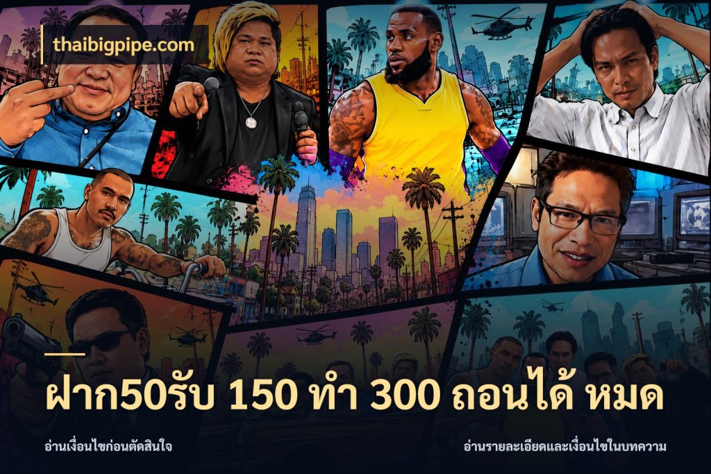 ฝาก50รับ 150 ทำ 300 ถอนได้ หมด