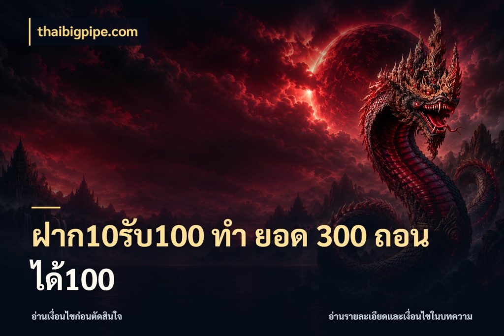 ฝาก10รับ100 ทํา ยอด 300 ถอนได้100
