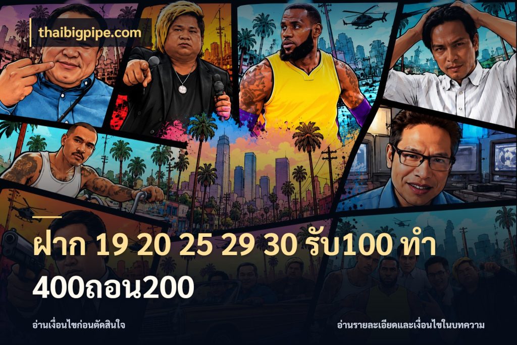 ฝาก 19 20 25 29 30 รับ100 ทำ 400ถอน200