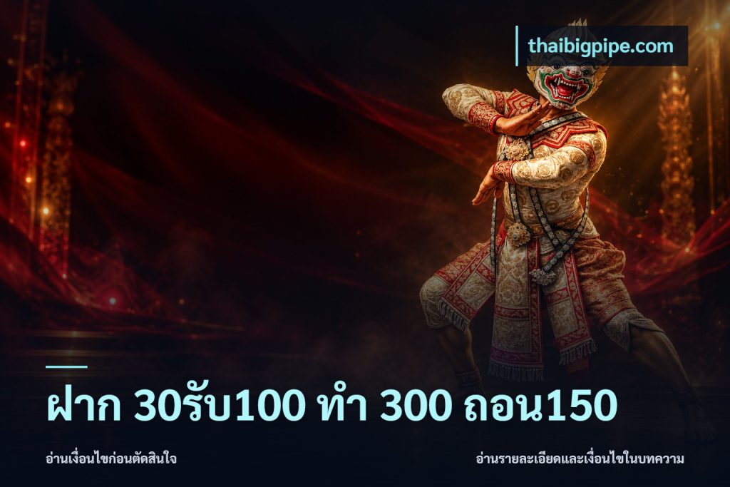 ฝาก 30รับ100 ทํา 300 ถอน150
