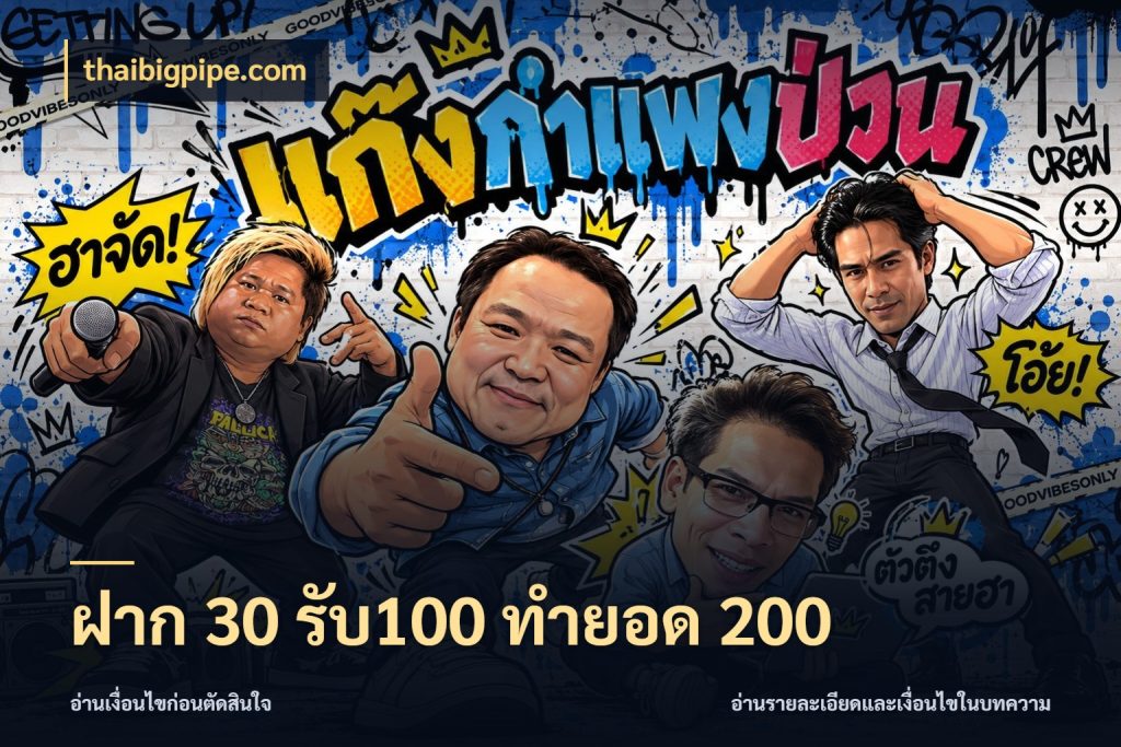 ฝาก 30 รับ100 ทำยอด 200
