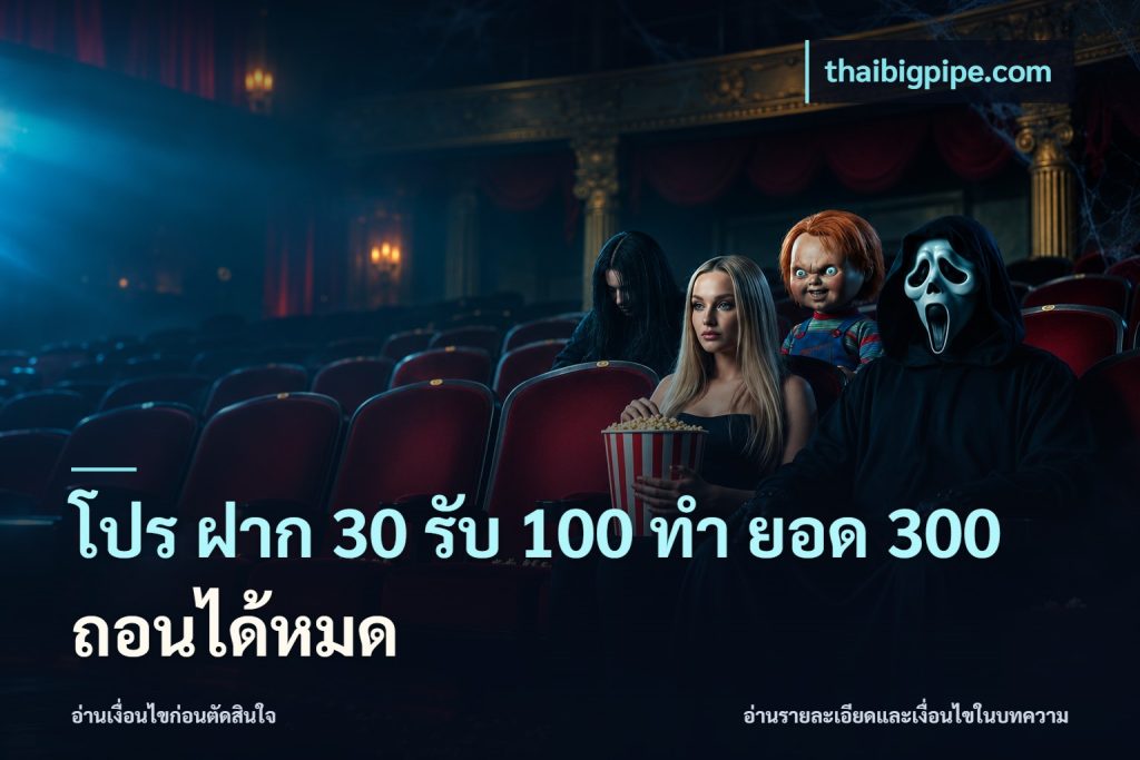 โปร ฝาก 30 รับ 100 ทํา ยอด 300 ถอนได้หมด
