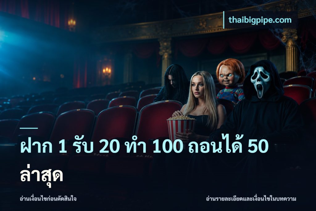 ฝาก 1 รับ 20 ทำ 100 ถอนได้ 50 ล่าสุด